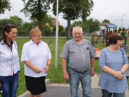 Komisja konkursu "Piękna wieś województwa ślaskiego" w gminie Strumień