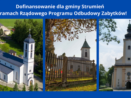 Dofinansowanie dla gminy Strumień w ramach Rządowego Programu Odbudowy Zabytków- grafika