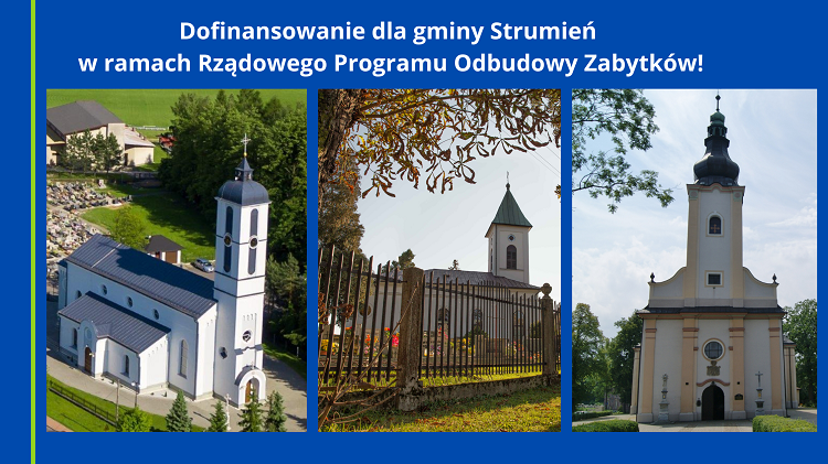 Dofinansowanie dla gminy Strumień w ramach Rządowego Programu Odbudowy Zabytków- grafika