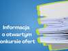 Informacja o otwartym konkursie ofert