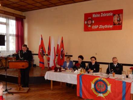 Wystąpienie prezesa OSP Zbytków