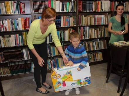 Rozdanie nagród foto. MBP Strumień