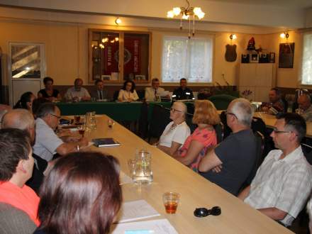 Zebranie wiejskie w Drogomyślu