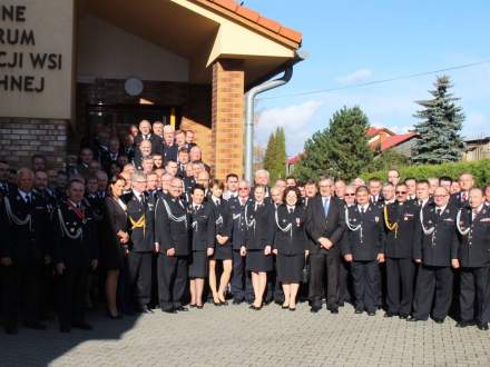 Uczestnicy IV Zjazdu Oddziału Powiatowego OSP RP