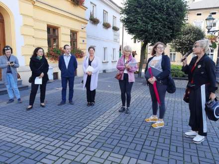 Spacer szlakiem kobiet po Strumieniu - rozpoczęcie pod ratuszem