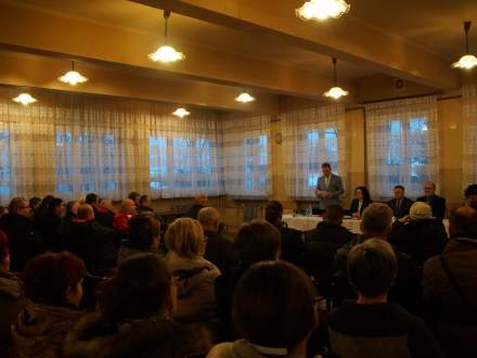 Zebranie wiejskie w Zabłociu