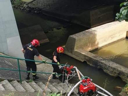 Ćwiczenia strażackie w gminie Strumień