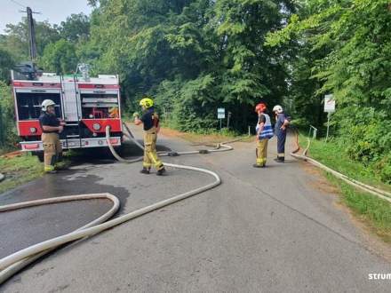 Ćwiczenia strażackie w gminie Strumień