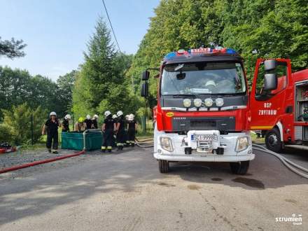 Ćwiczenia strażackie w gminie Strumień