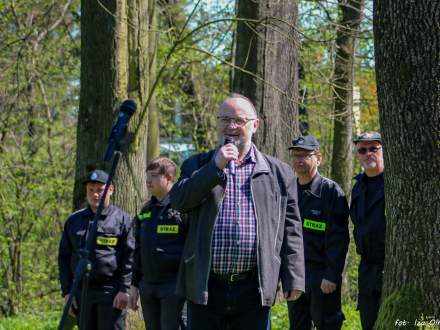 Manewry Ratownicze MDP w Drogomyślu Przewodniczący Rady Miejskiej Czesław Greń