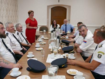 Wizyta delegacji z Serbii - spotkanie w ratuszu