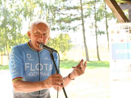 Tadeusz Mytnik - uczestnik rajdu, dawny mistrz kolarski