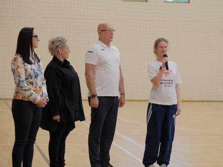 złożenie ślubowania zawodników, które w imieniu wszystkich uczestników wygłosiła Daria Mandrela z Klubu Pogórzanki Pogórze