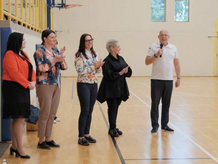 XV Regionalny Beskidzki Turniej Badmintona Olimpiad Specjalnych w Strumieniu - otwarcie turnieju
