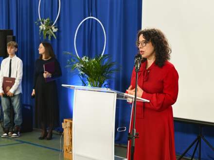 Przemawia Burmistrz Strumienia Anna Grygierek