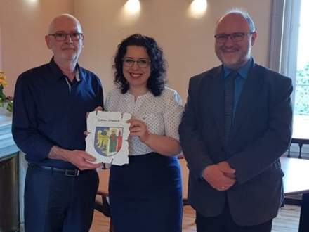 Delegacja z gminy Strumień w Saint Martin la Plaine