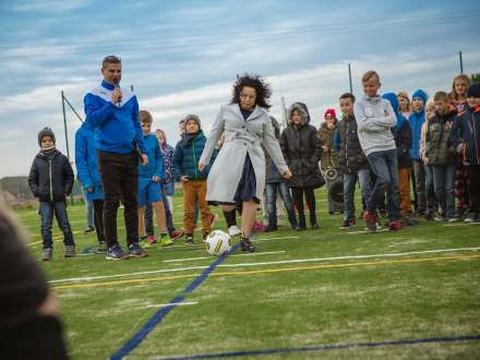 Uroczyste otwarcie boiska wielofunkcyjnego w Pruchnej