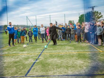 Uroczyste otwarcie boiska wielofunkcyjnego w Pruchnej