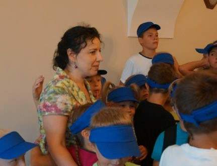 Dzieci z półkolonii na spotkaniu z Panią Burmistrz