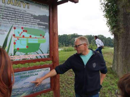 Komisja konkursu "Piękna wieś województwa ślaskiego" w gminie Strumień