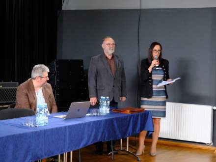 Rozpoczęcie szkolenia przez Zastępcę Burmistrza Strumienia Magdalenę Suchanek - Kowalską i Przewodniczącego Rady Miejskiej Czesława Grenia