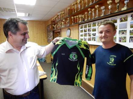 Spotkanie przedstawicieli jednostki OSP Bąków z delegacją z miasta partnerskiego Vratimov z Czech