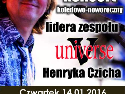 Koncert kolędowo-noworoczny w bibliotece -plakat