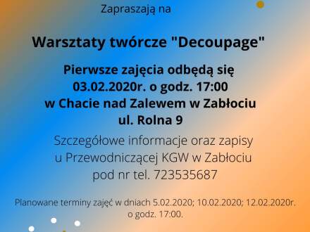 Warsztaty twórcze Decoupage