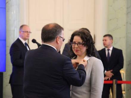 Uroczystość odznaczenia Złotego Krzyża Zasługi