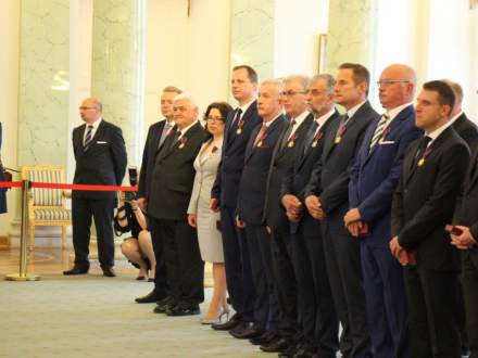 Uroczystość odznaczenia Złotego Krzyża Zasługi