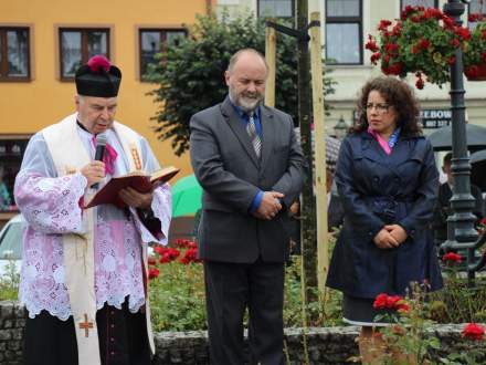 Uroczystość poświęcenia Figury Chrystusa Króla na Rynku w Strumieniu w dniu 21.08.2016r.