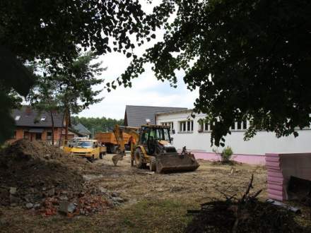 Jedną z najwazniejszych inwestycji jest odwodnienie szkoły w Bąkowie