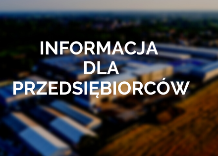 Informacja dla przedsiębiorców