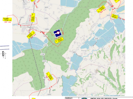 Mapka zamknięcie ul. Bielskiej Chybie