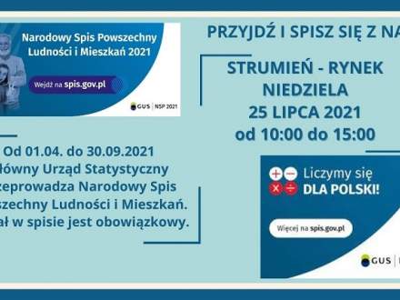 Mobilny Punkt Spisowy na rynku w Strumieniu