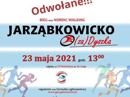Bieg "Jarząbkowickao za(Dyszka)" odwołany!