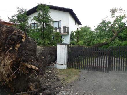 Skutki nawałnicy w gminie Strumień