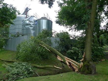 Skutki nawałnicy w gminie Strumień