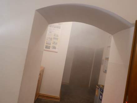 Próbna ewakuacja przeciwpożarowa w Urzędzie Miejskim w Strumieniu