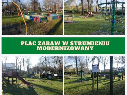 Plac zabaw w Strumieniu modernizowany