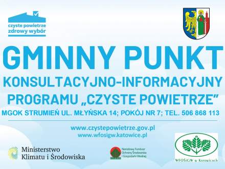 Gminny Punkt Konsultacyjno - Informacyjny Programu "Czyste Powietrze" - grafika