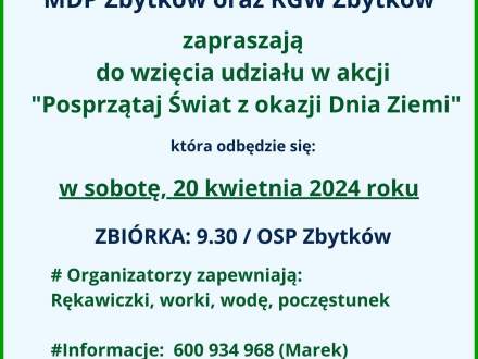 Posprzątaj Świat z okazji Dnia Ziemi - Zbytków