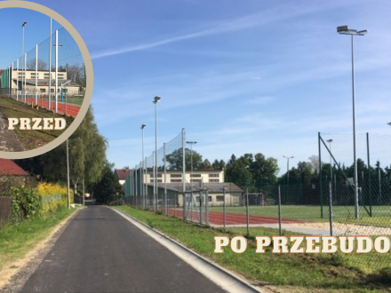 Ulica Szkolna w Pruchnej przed i po przebudowie