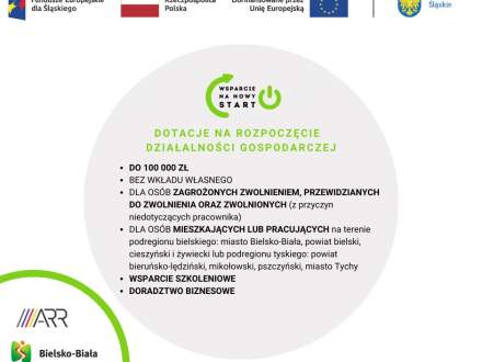WSPARCIE NA NOWY START - grafika informacyjna