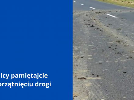 Rolnicy pamiętajcie o uprzątnięciu drogi
