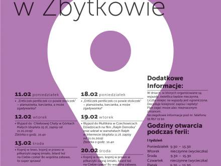 Ferie zimowe 2019 - świetlica w Zbytkowie