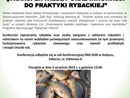 Konferencja szkoleniowa dla rybaków!