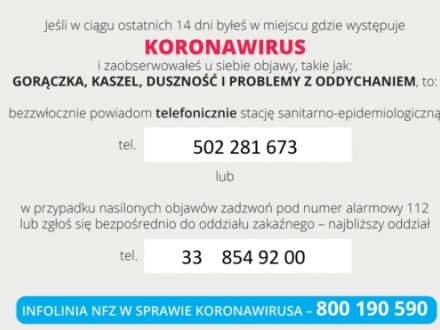 Informacja Powiatowej Stacji Sanitarno-Epidemiologicznej w Cieszynie