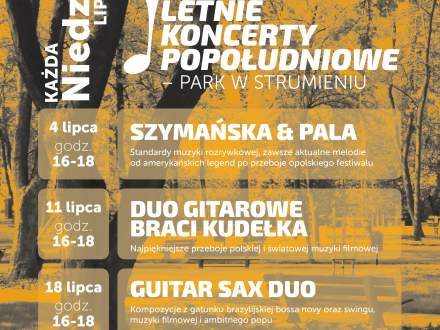 Letnie koncerty popołudniowe plakat