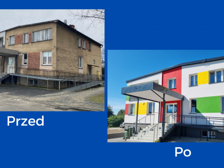 Ośrodek Zdrowia przed i po - grafika